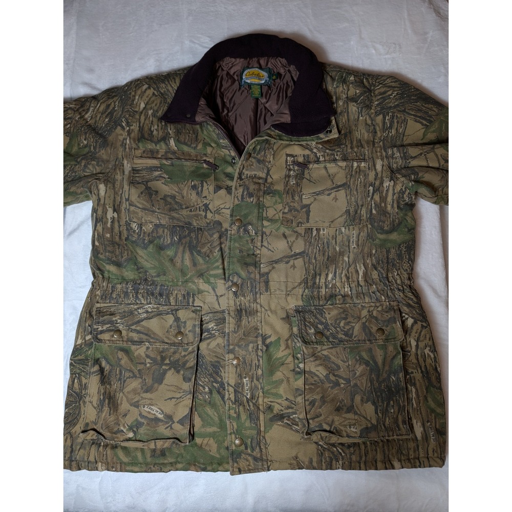 Cabela's Realtree Camo Field Jacket XL Tall Quilted Lining Hunting Workwear Coat